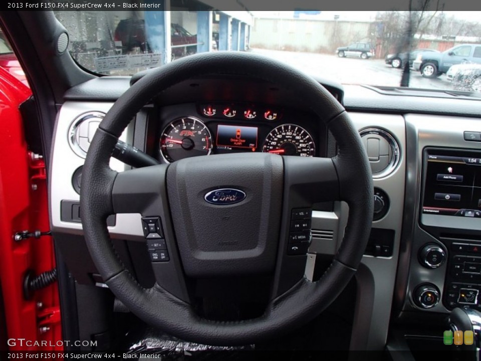 Black Interior Steering Wheel for the 2013 Ford F150 FX4 SuperCrew 4x4 #77826669
