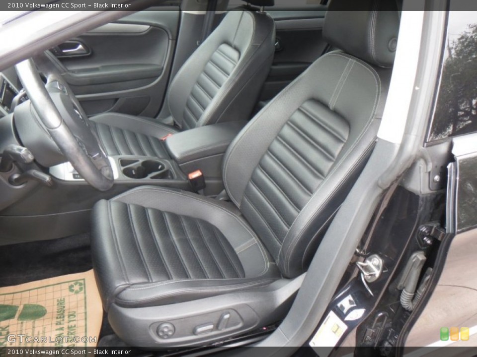 Black Interior Front Seat for the 2010 Volkswagen CC Sport #77826990
