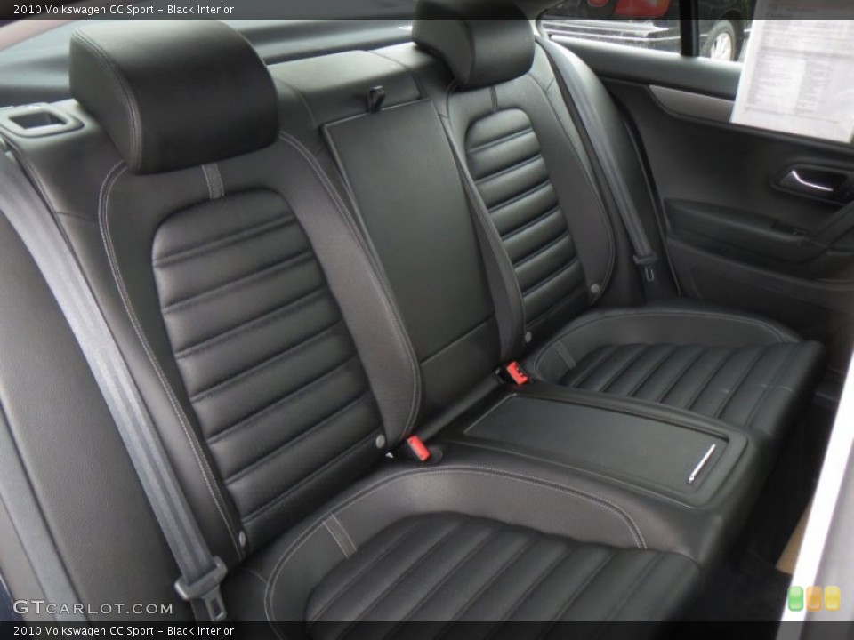 Black Interior Rear Seat for the 2010 Volkswagen CC Sport #77827041
