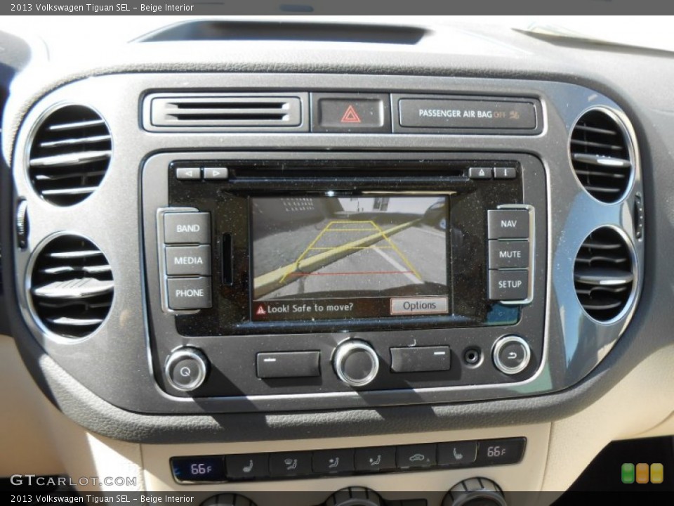 Beige Interior Controls for the 2013 Volkswagen Tiguan SEL #77827064