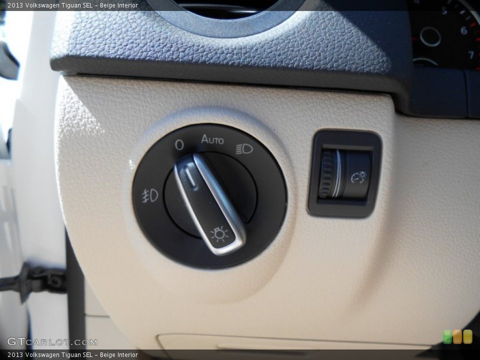 Beige Interior Controls for the 2013 Volkswagen Tiguan SEL #77827089