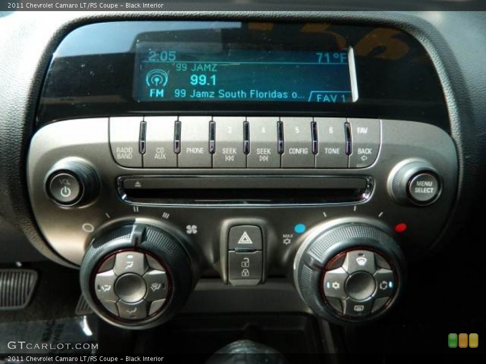 Black Interior Controls for the 2011 Chevrolet Camaro LT/RS Coupe #77828022