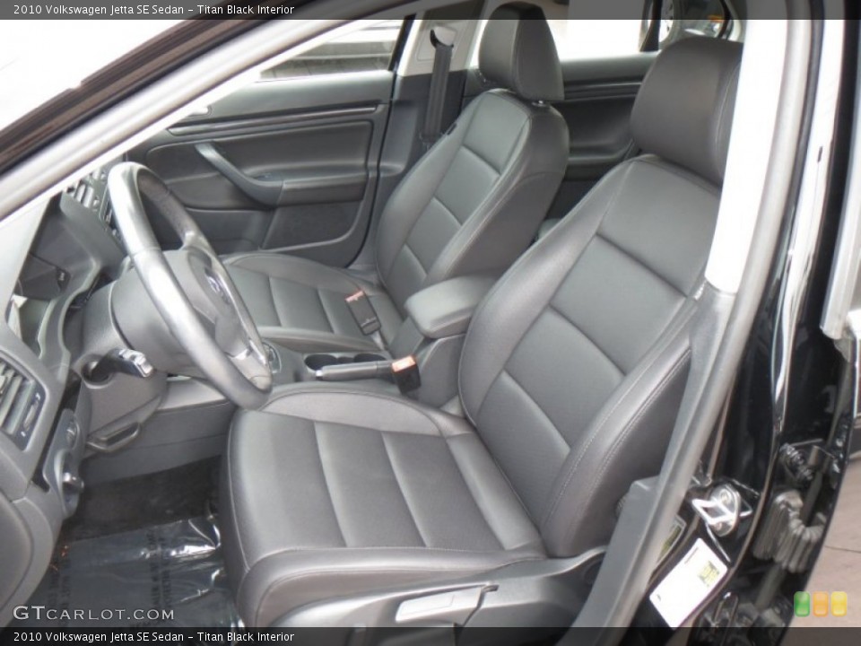 Titan Black Interior Front Seat for the 2010 Volkswagen Jetta SE Sedan #77828113