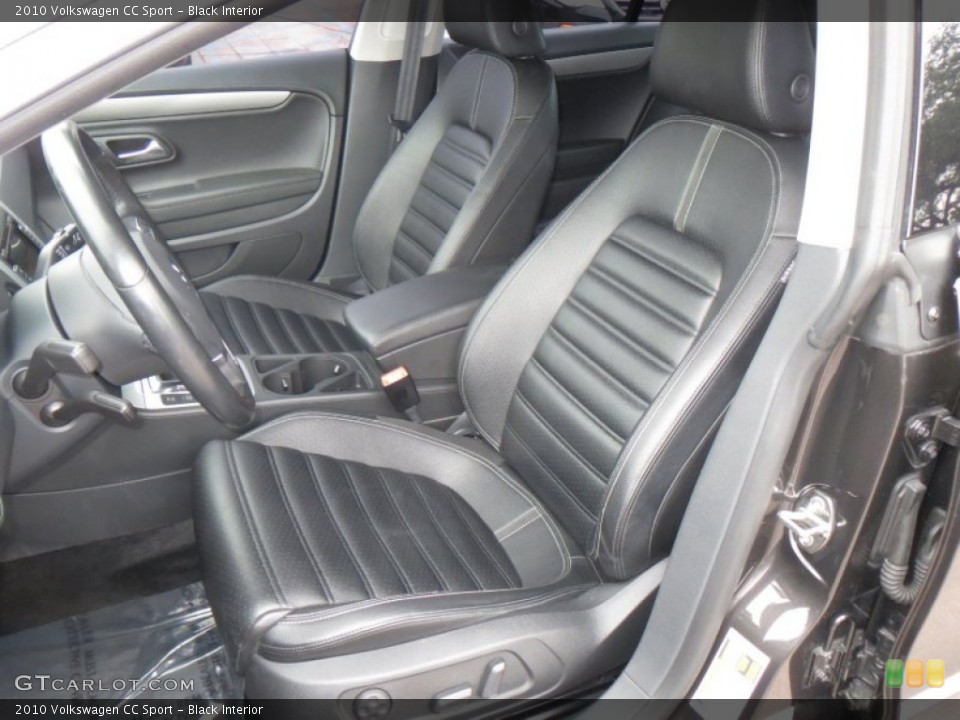 Black Interior Front Seat for the 2010 Volkswagen CC Sport #77828485