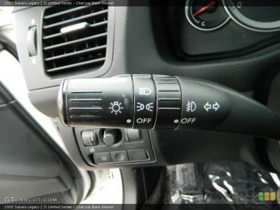 Charcoal Black Interior Controls for the 2005 Subaru Legacy 2.5i Limited Sedan #77828913
