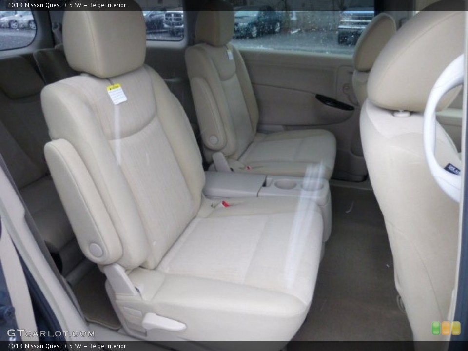 Beige Interior Rear Seat for the 2013 Nissan Quest 3.5 SV #77829041