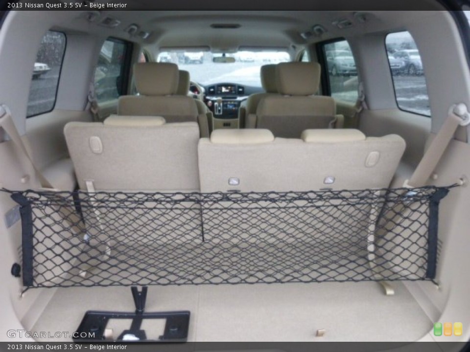 Beige Interior Trunk for the 2013 Nissan Quest 3.5 SV #77829060