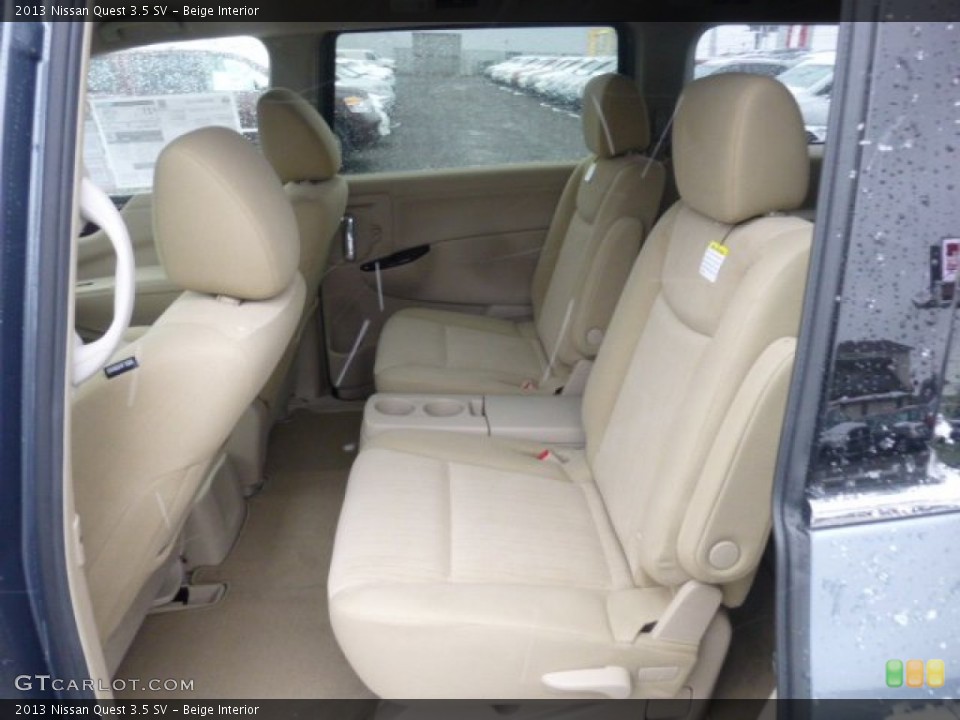 Beige Interior Rear Seat for the 2013 Nissan Quest 3.5 SV #77829079