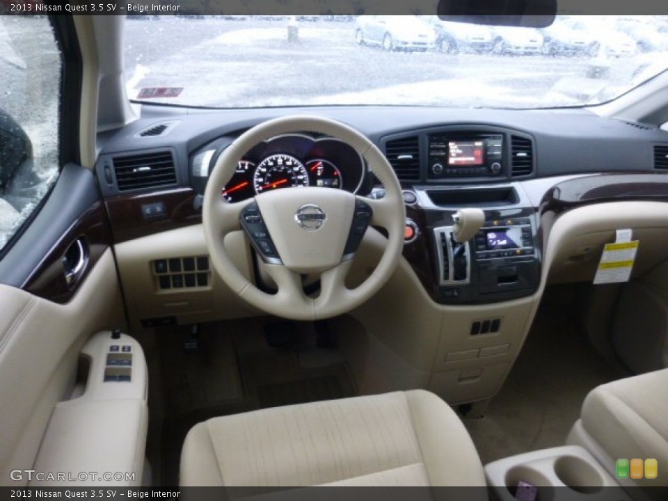 Beige Interior Dashboard for the 2013 Nissan Quest 3.5 SV #77829103