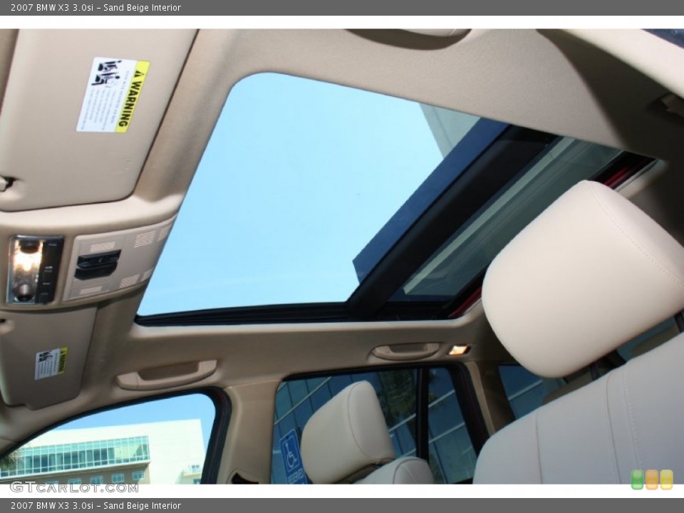 Sand Beige Interior Sunroof for the 2007 BMW X3 3.0si #77830165