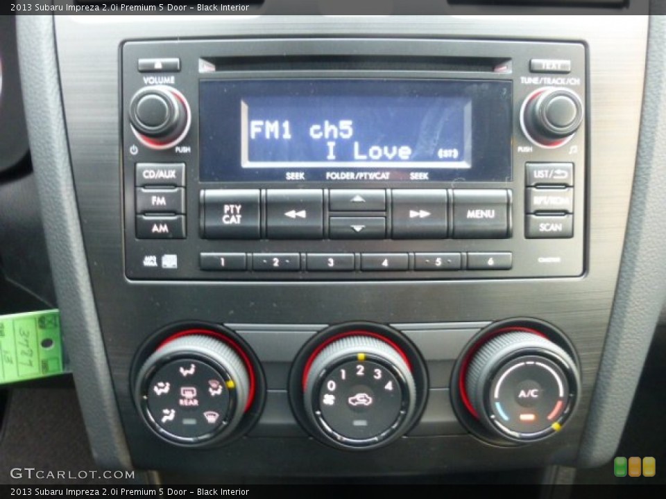 Black Interior Controls for the 2013 Subaru Impreza 2.0i Premium 5 Door #77830526