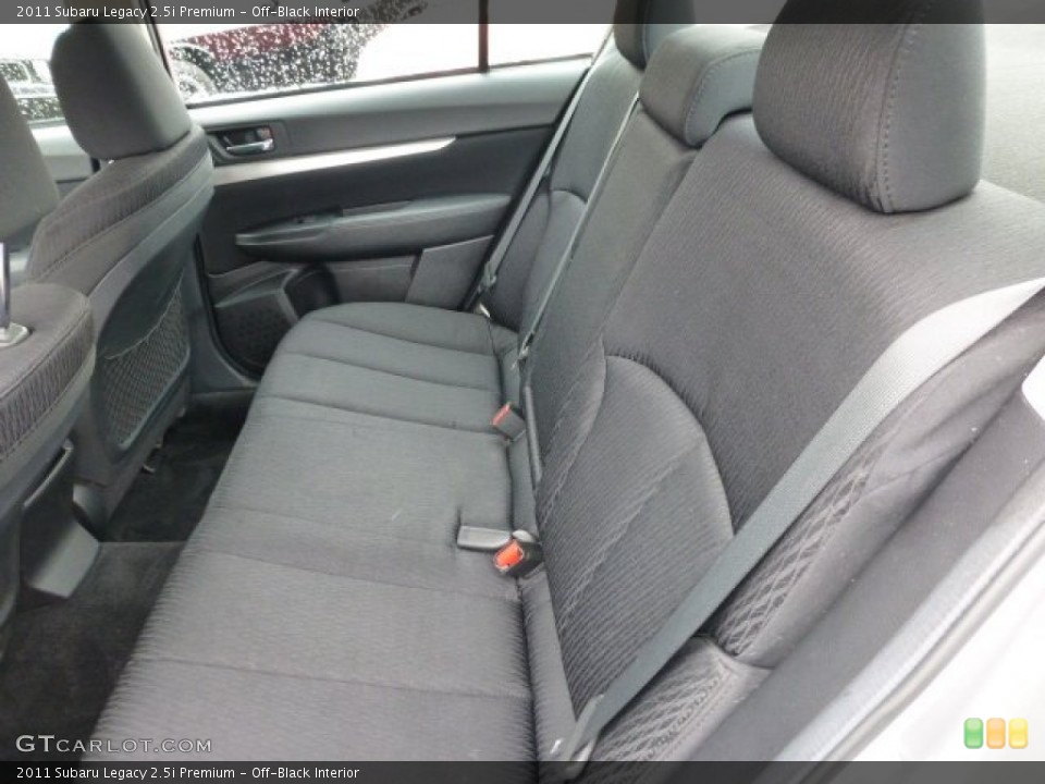 Off-Black Interior Rear Seat for the 2011 Subaru Legacy 2.5i Premium #77831202