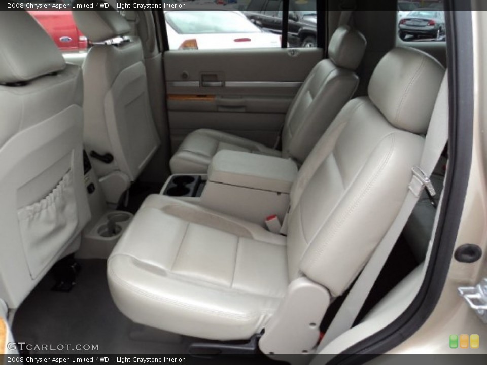 Light Graystone Interior Rear Seat for the 2008 Chrysler Aspen Limited 4WD #77831327