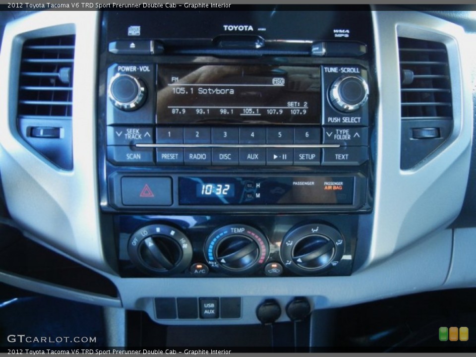 Graphite Interior Controls for the 2012 Toyota Tacoma V6 TRD Sport Prerunner Double Cab #77831382