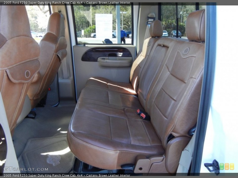 Castano Brown Leather Interior Rear Seat for the 2005 Ford F250 Super Duty King Ranch Crew Cab 4x4 #77831993