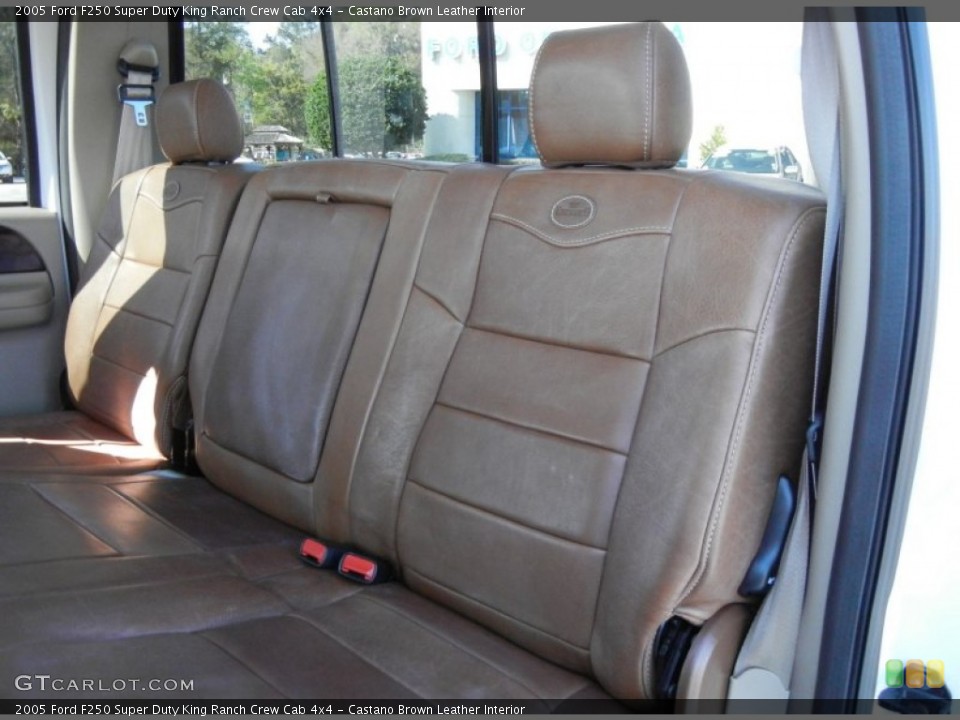 Castano Brown Leather Interior Rear Seat for the 2005 Ford F250 Super Duty King Ranch Crew Cab 4x4 #77832015