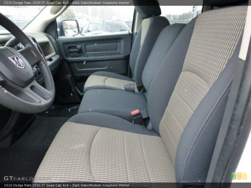 Dark Slate/Medium Graystone Interior Front Seat for the 2010 Dodge Ram 1500 ST Quad Cab 4x4 #77832512