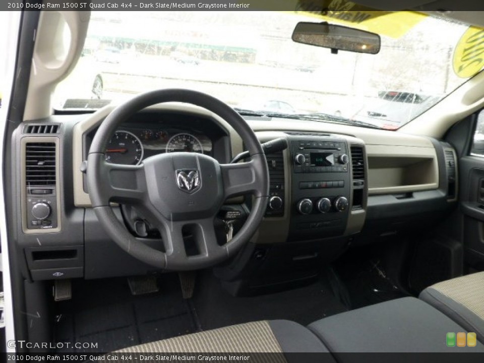 Dark Slate/Medium Graystone Interior Dashboard for the 2010 Dodge Ram 1500 ST Quad Cab 4x4 #77832558