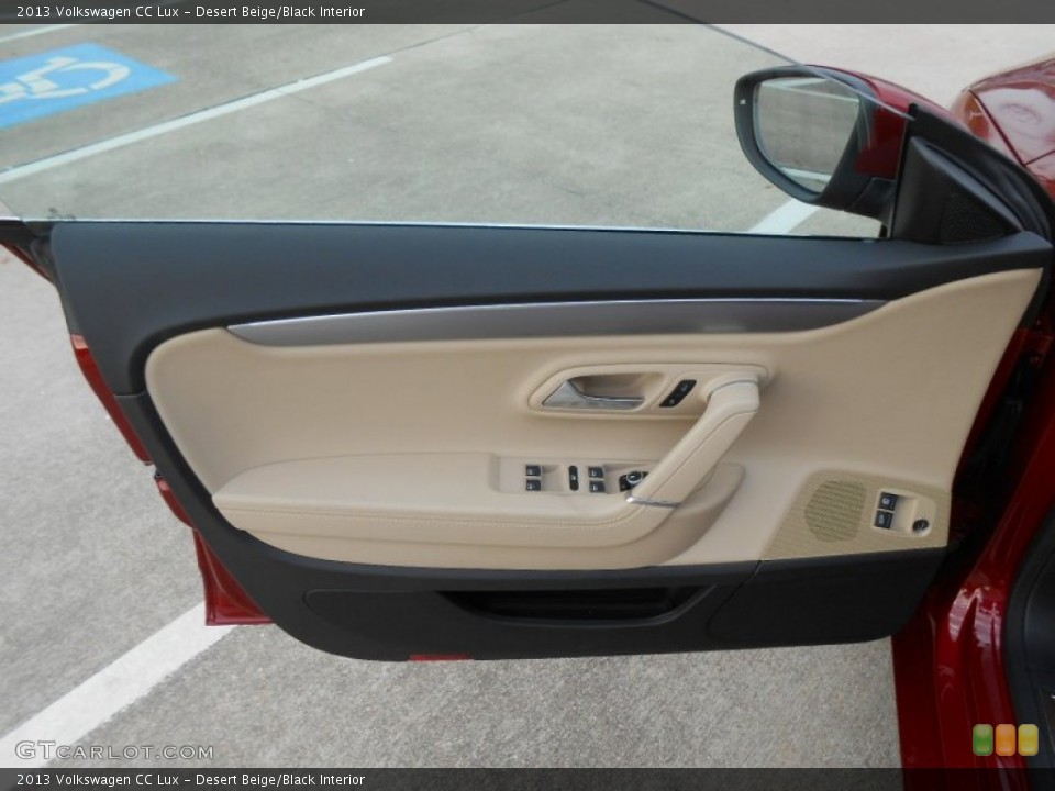 Desert Beige/Black Interior Door Panel for the 2013 Volkswagen CC Lux #77832561