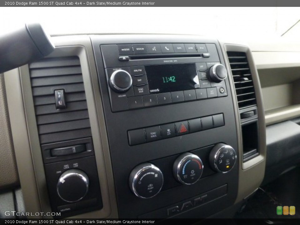 Dark Slate/Medium Graystone Interior Controls for the 2010 Dodge Ram 1500 ST Quad Cab 4x4 #77832667