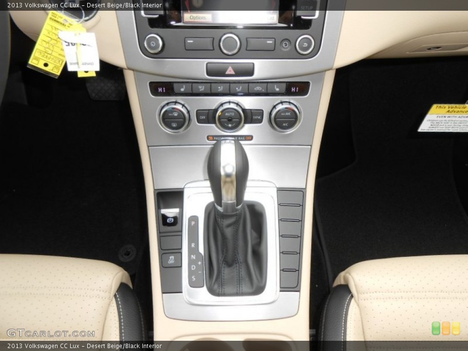 Desert Beige/Black Interior Transmission for the 2013 Volkswagen CC Lux #77832737