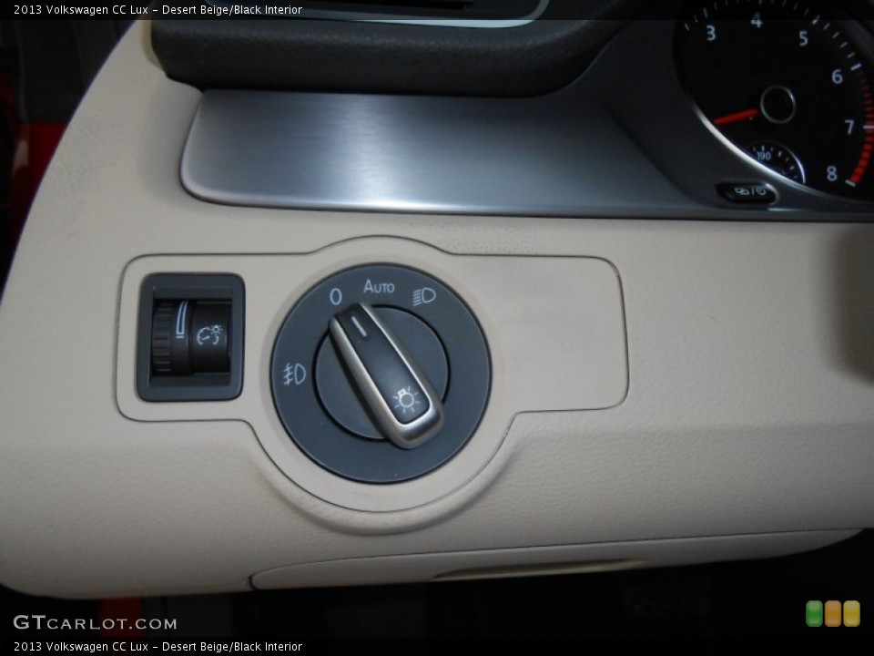 Desert Beige/Black Interior Controls for the 2013 Volkswagen CC Lux #77832810
