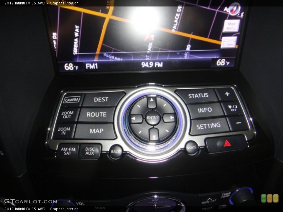 Graphite Interior Controls for the 2012 Infiniti FX 35 AWD #77832874