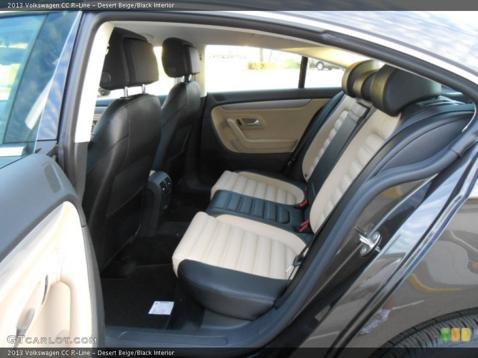 Desert Beige/Black Interior Rear Seat for the 2013 Volkswagen CC R-Line #77833269