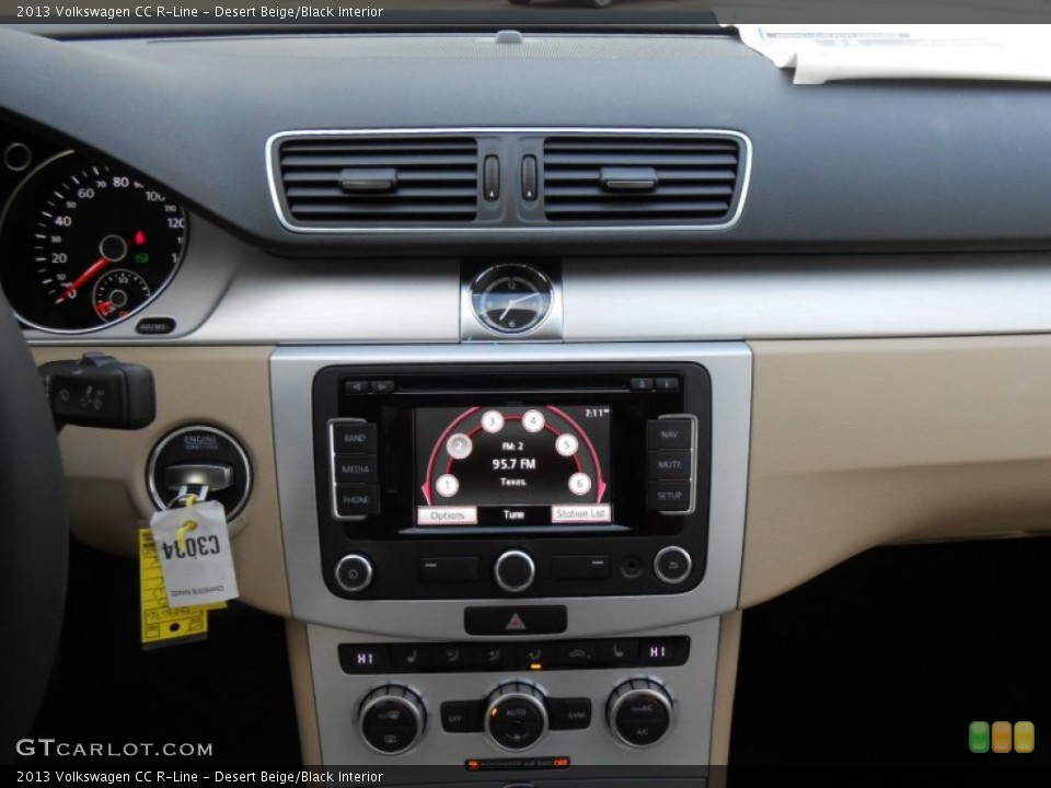 Desert Beige/Black Interior Controls for the 2013 Volkswagen CC R-Line #77833341