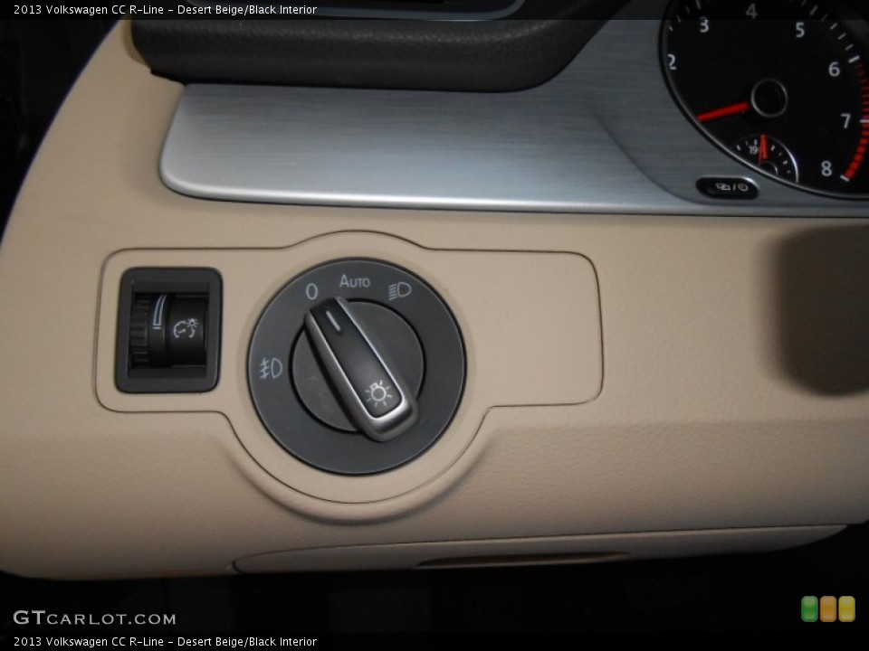 Desert Beige/Black Interior Controls for the 2013 Volkswagen CC R-Line #77833437