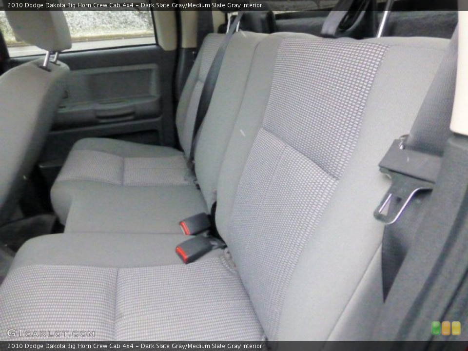 Dark Slate Gray/Medium Slate Gray Interior Rear Seat for the 2010 Dodge Dakota Big Horn Crew Cab 4x4 #77833834
