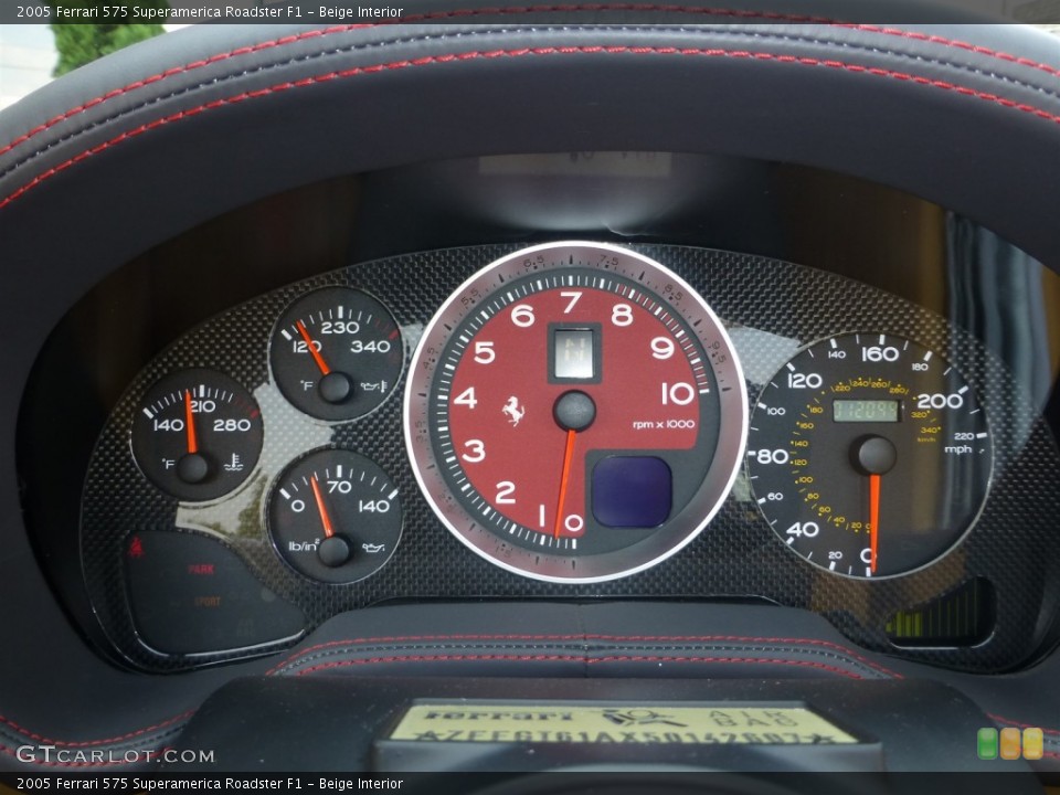 Beige Interior Gauges for the 2005 Ferrari 575 Superamerica Roadster F1 #77835427