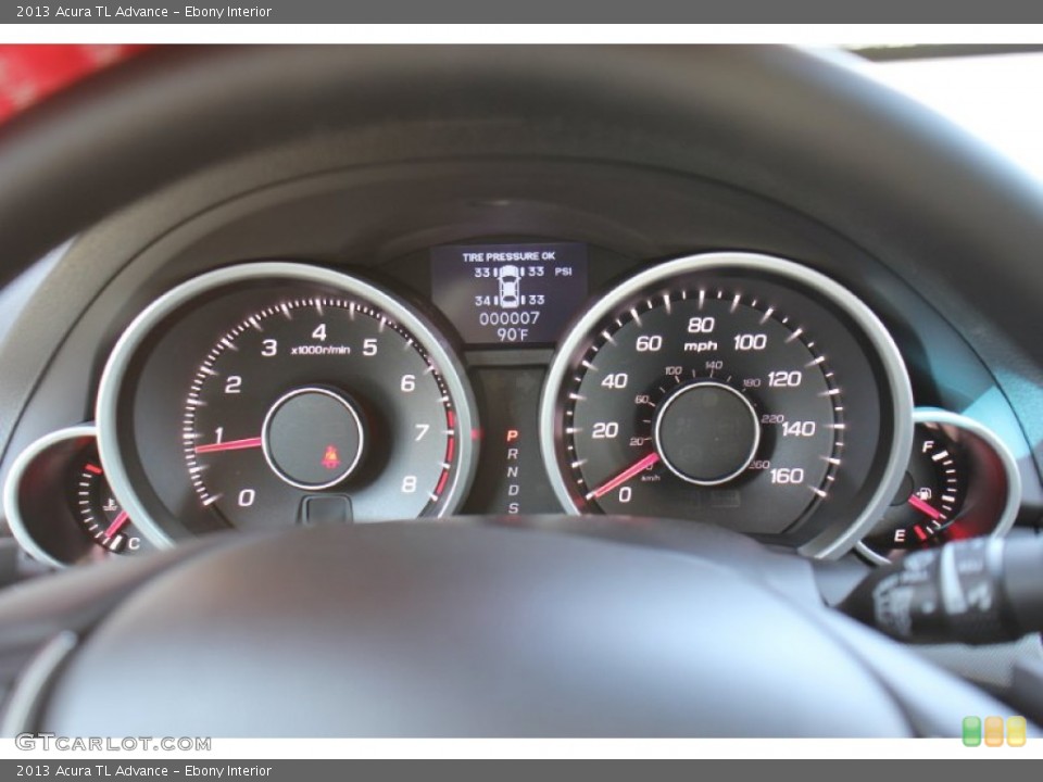 Ebony Interior Gauges for the 2013 Acura TL Advance #77836556