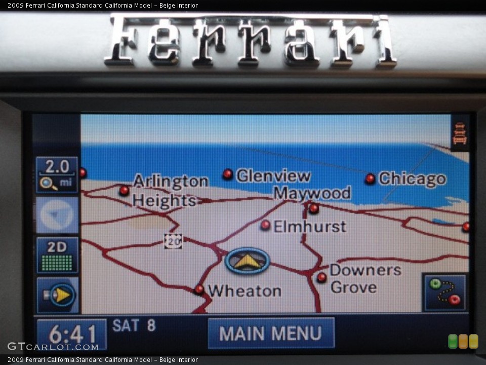 Beige Interior Navigation for the 2009 Ferrari California  #77836870