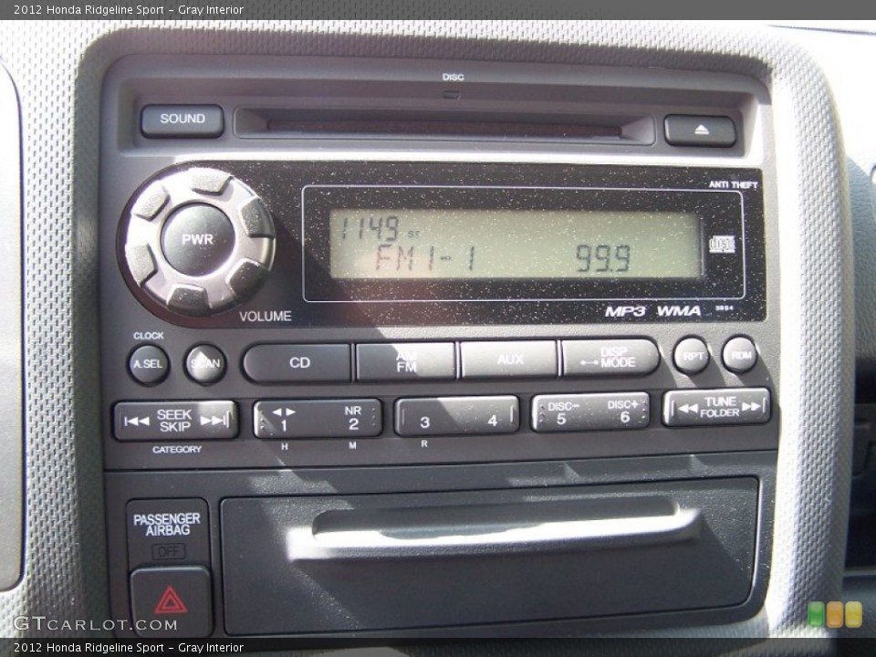 Gray Interior Audio System for the 2012 Honda Ridgeline Sport #77837350