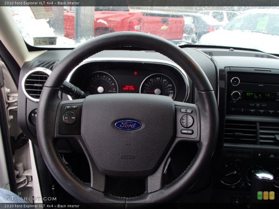 Black Interior Steering Wheel for the 2010 Ford Explorer XLT 4x4 #77838942