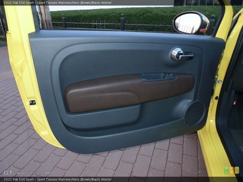 Sport Tessuto Marrone/Nero (Brown/Black) Interior Door Panel for the 2012 Fiat 500 Sport #77839000