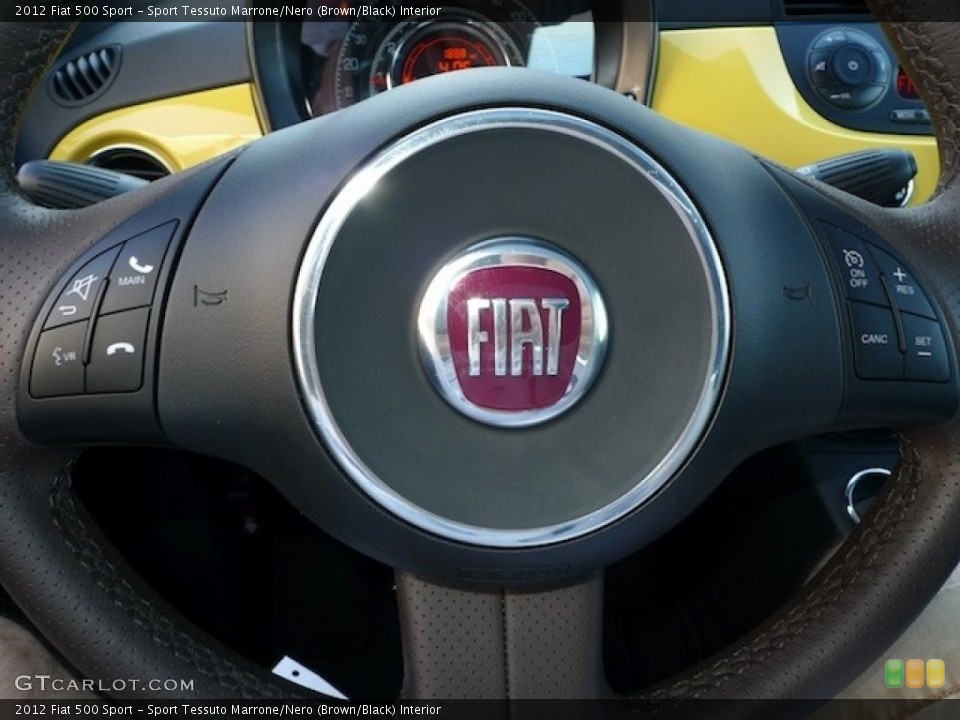 Sport Tessuto Marrone/Nero (Brown/Black) Interior Steering Wheel for the 2012 Fiat 500 Sport #77839086