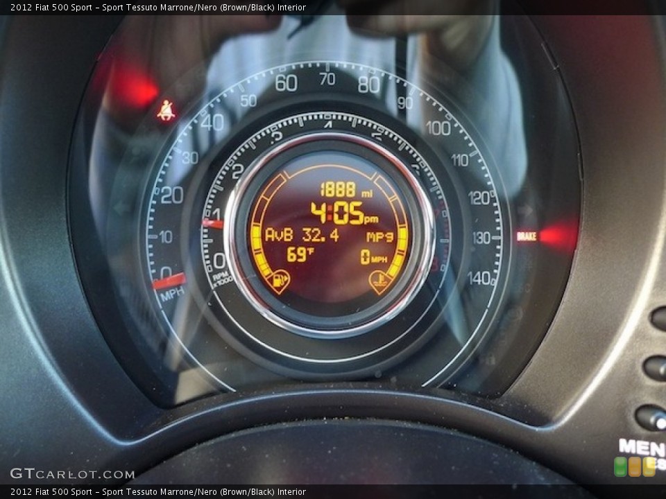 Sport Tessuto Marrone/Nero (Brown/Black) Interior Gauges for the 2012 Fiat 500 Sport #77839110