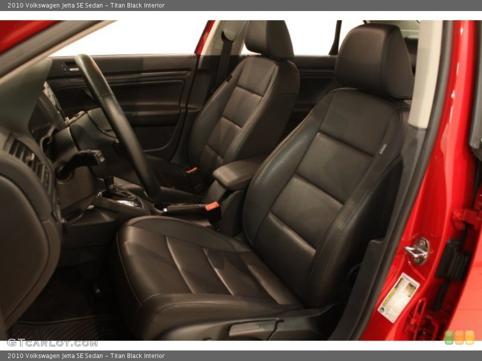 Titan Black Interior Front Seat for the 2010 Volkswagen Jetta SE Sedan #77839161