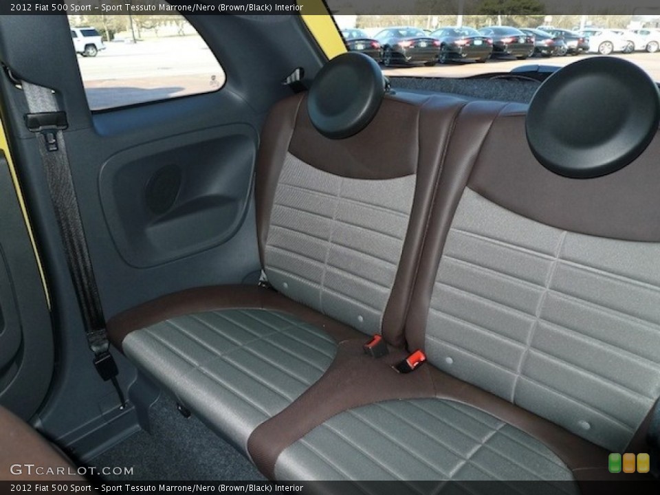 Sport Tessuto Marrone/Nero (Brown/Black) Interior Rear Seat for the 2012 Fiat 500 Sport #77839254
