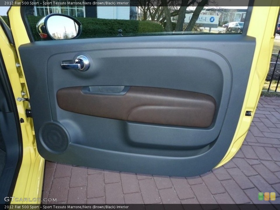 Sport Tessuto Marrone/Nero (Brown/Black) Interior Door Panel for the 2012 Fiat 500 Sport #77839275