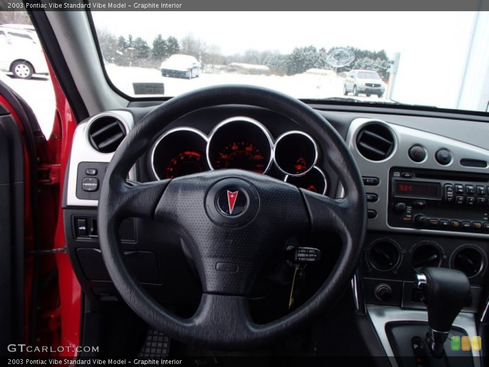 Graphite Interior Steering Wheel for the 2003 Pontiac Vibe  #77839278