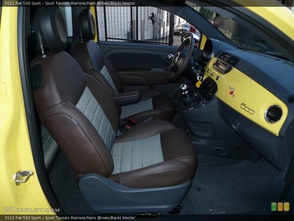 Sport Tessuto Marrone/Nero (Brown/Black) Interior Front Seat for the 2012 Fiat 500 Sport #77839338
