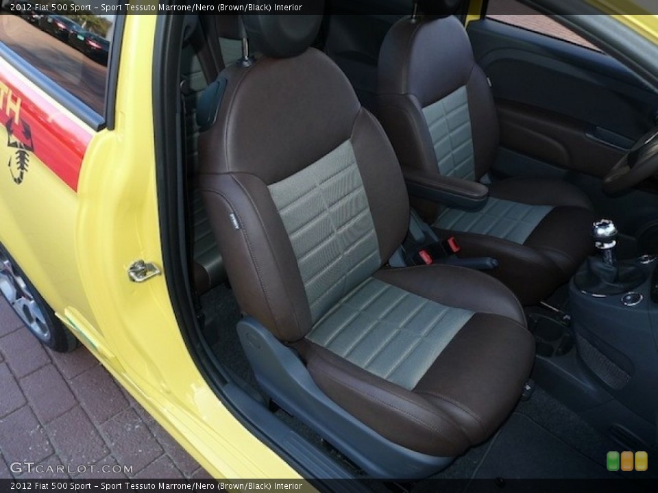 Sport Tessuto Marrone/Nero (Brown/Black) Interior Front Seat for the 2012 Fiat 500 Sport #77839374