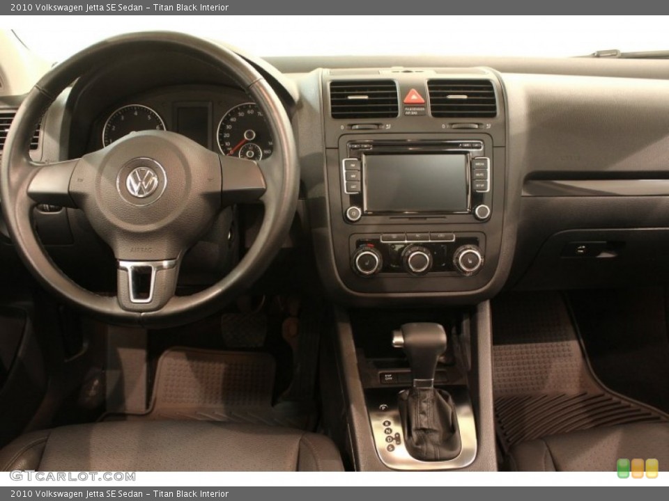 Titan Black Interior Dashboard for the 2010 Volkswagen Jetta SE Sedan #77839428