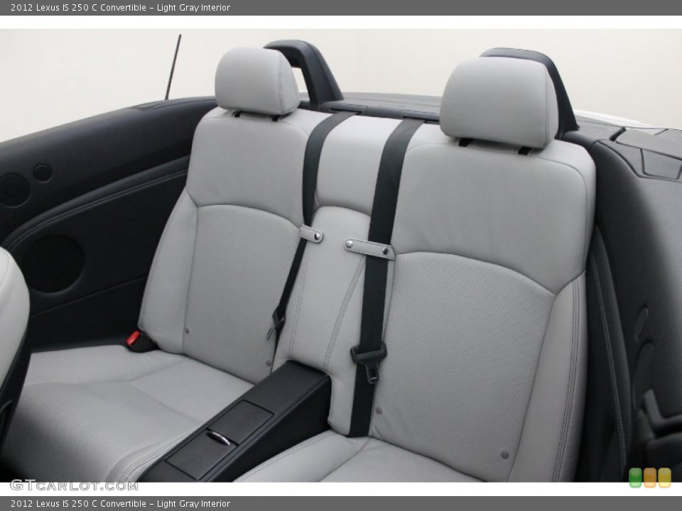 Light Gray Interior Rear Seat for the 2012 Lexus IS 250 C Convertible #77839590