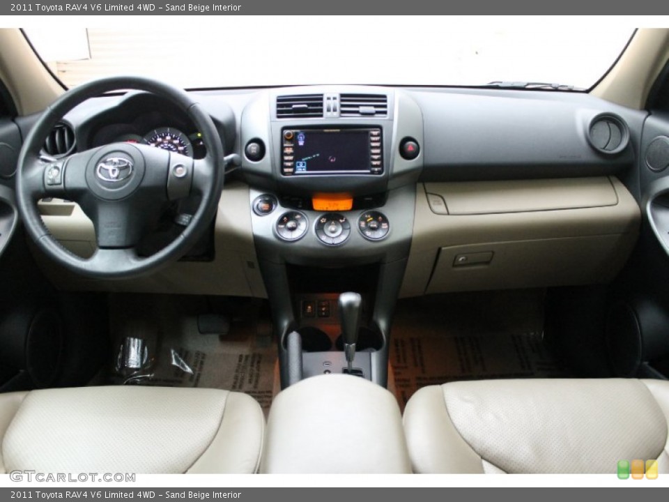 Sand Beige Interior Dashboard for the 2011 Toyota RAV4 V6 Limited 4WD #77840061
