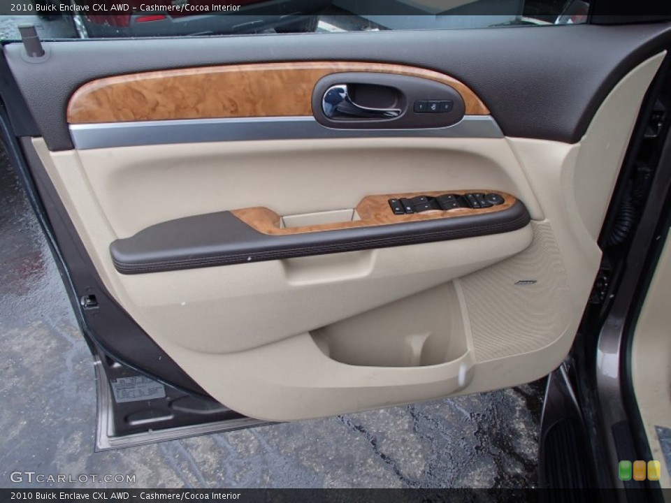 Cashmere/Cocoa Interior Door Panel for the 2010 Buick Enclave CXL AWD #77840074