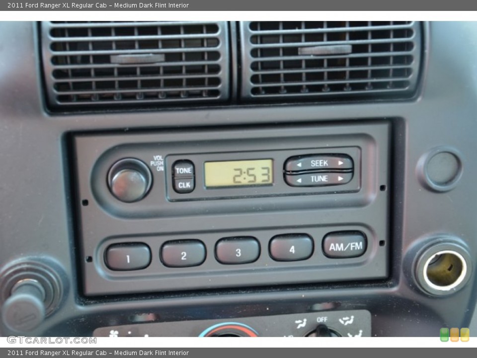 Medium Dark Flint Interior Audio System for the 2011 Ford Ranger XL Regular Cab #77840349